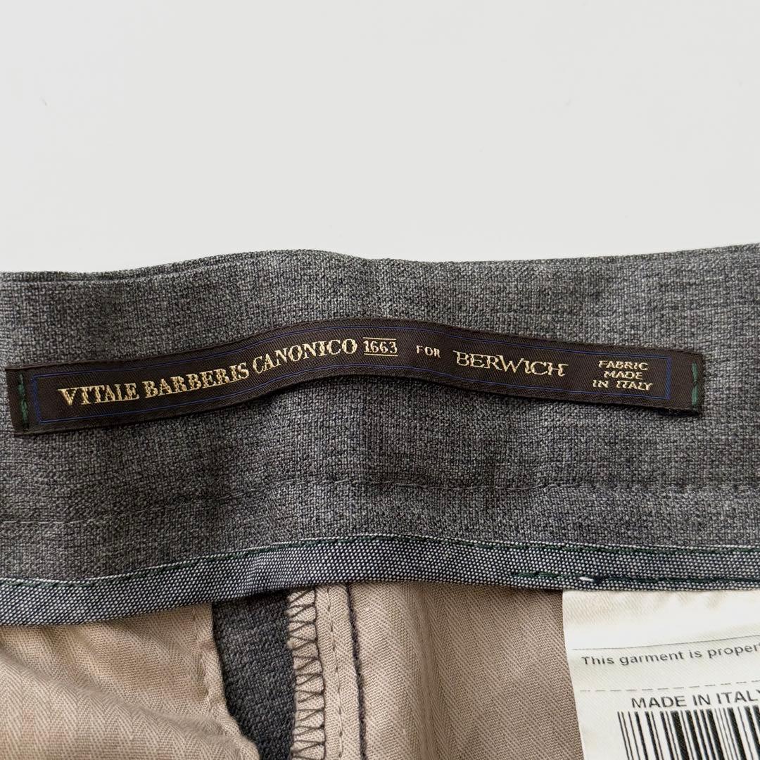 BERWICH ベルウィッチ スコッチ ストレッチ ウール 2プリーツ パンツ