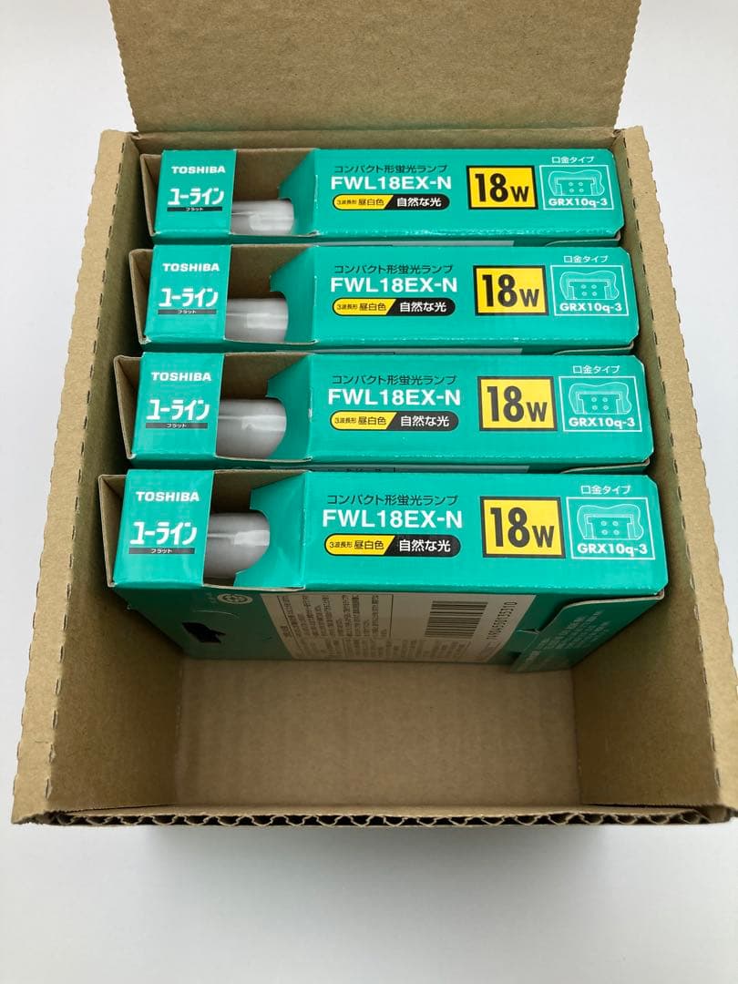 TOSHIBA FWL18EX-N 18W 蛍光ランプ4個セット