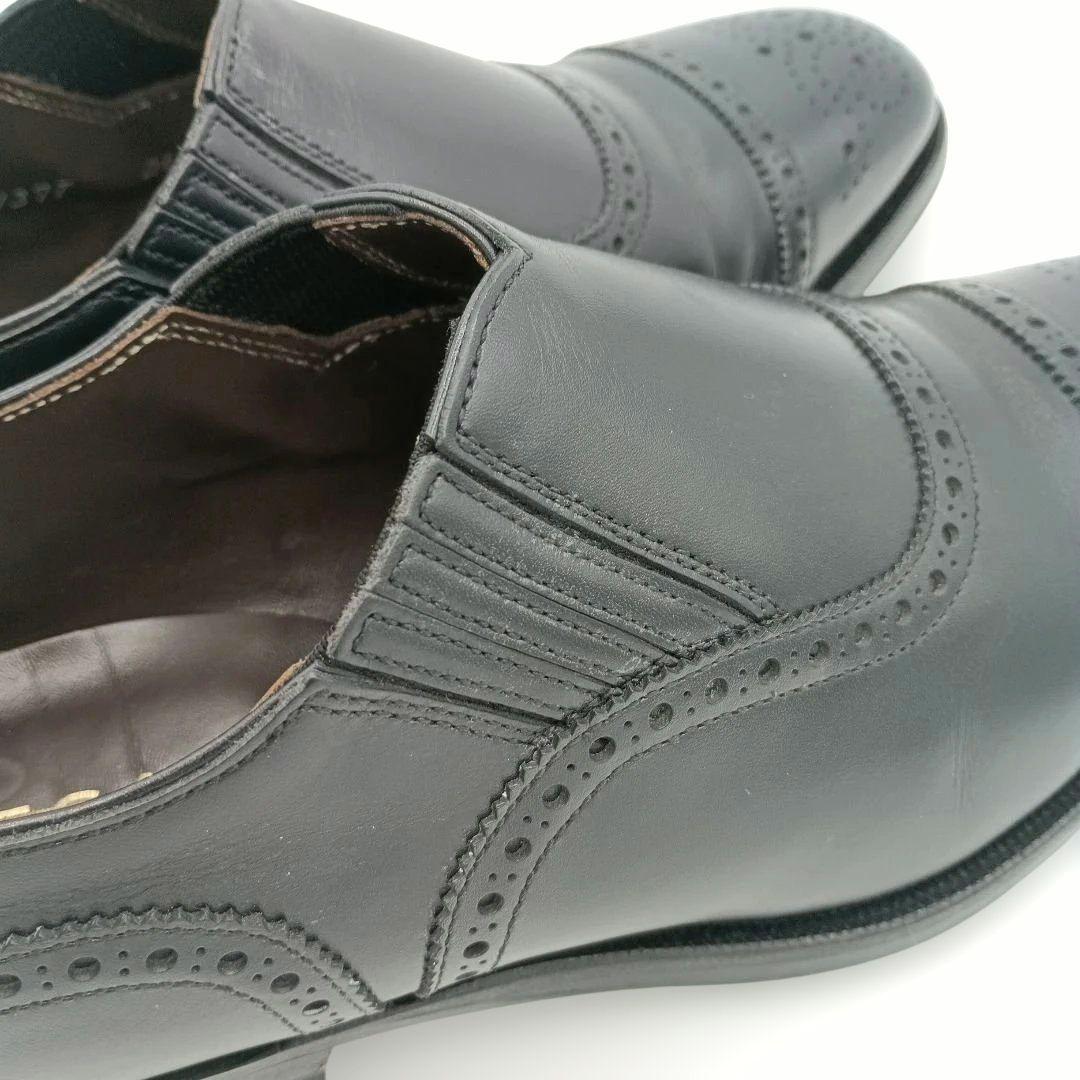 稀少モデル【リーガル】サイドエラスティックモデル スリッポン 黒 W37T