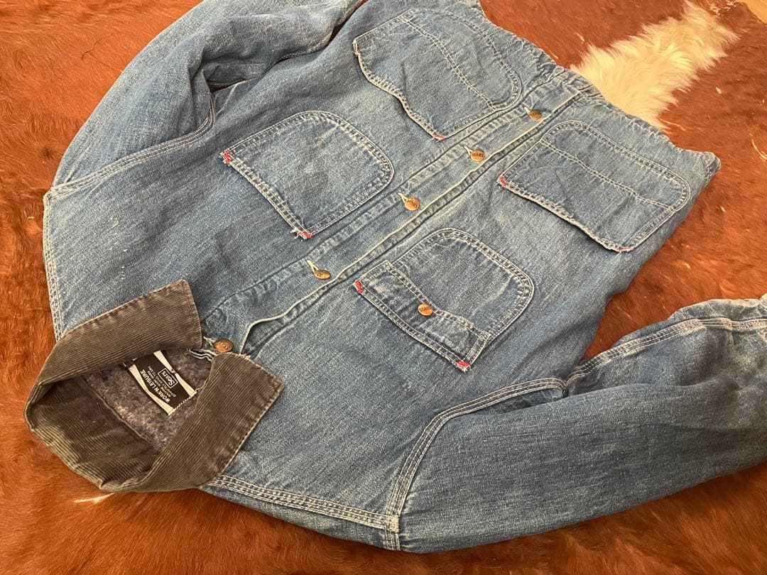 60〜70'S SEARSビンテージデニムカバーオール/シアーズチョアジャケット