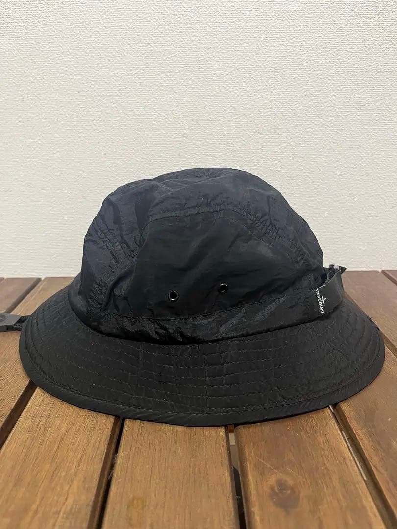 Stone  ストーンアイランド バケットハット ブラック Lサイズ