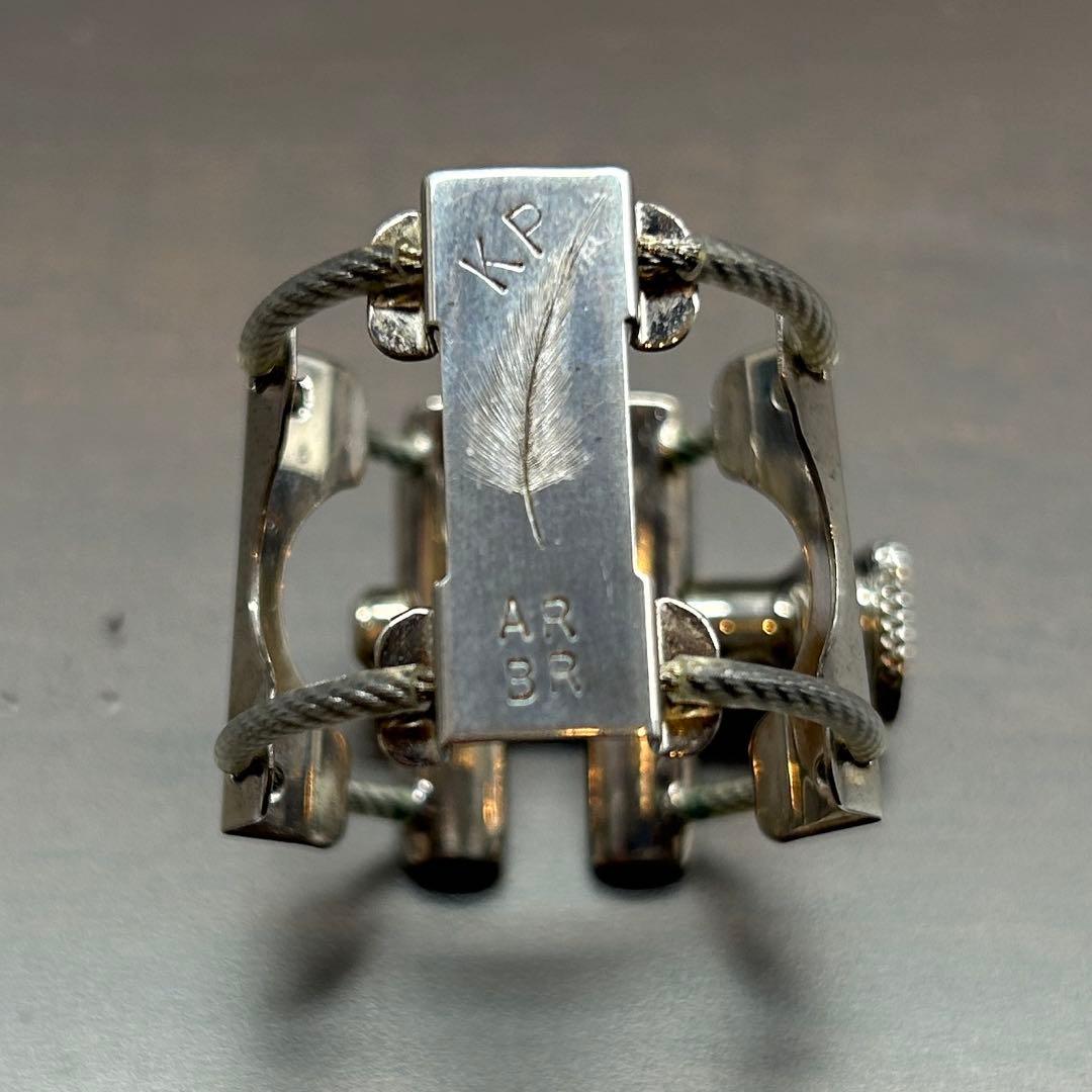 K Plume アルトサックス用リガチャー 真鍮製銀メッキ 中古品