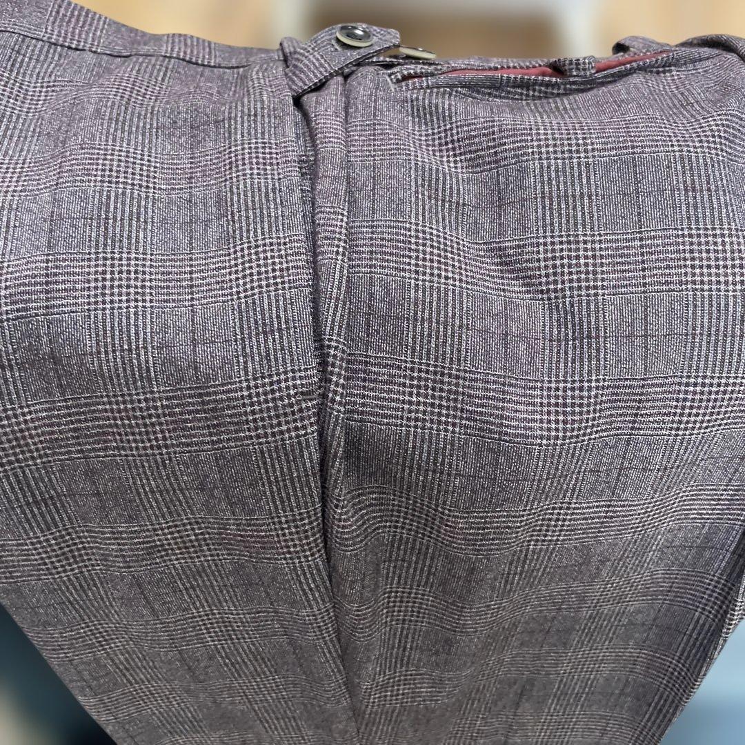 スラックス 5点セット ベージュ チェック柄