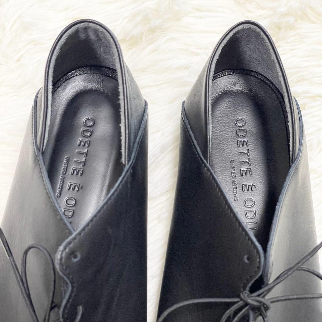 【未使用品】Odette e Odile ウェーブカットレースアップ フラット