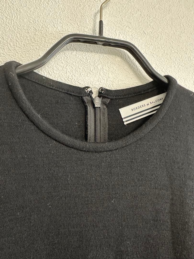 BORDERSatBALCONY ティアードトップ長袖チュニック　36 へプラム