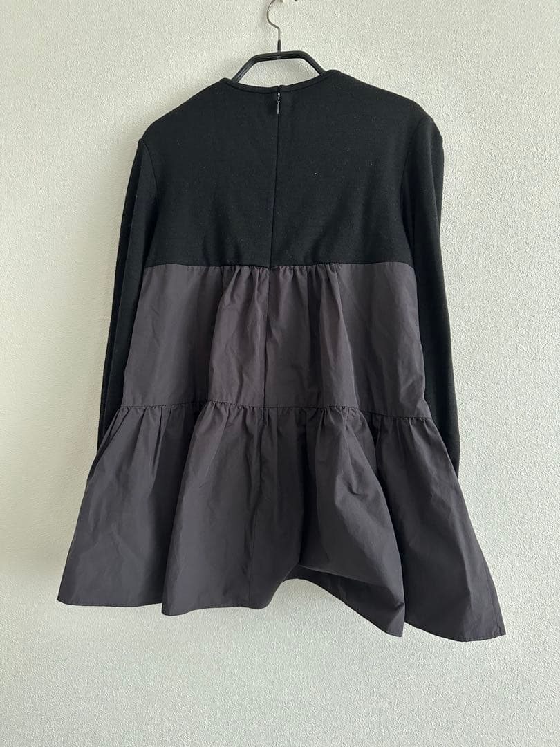 BORDERSatBALCONY ティアードトップ長袖チュニック　36 へプラム