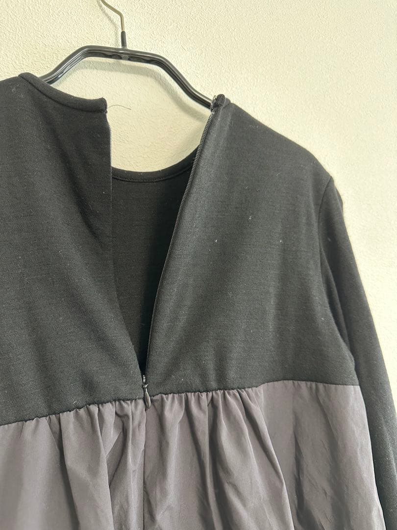 BORDERSatBALCONY ティアードトップ長袖チュニック　36 へプラム