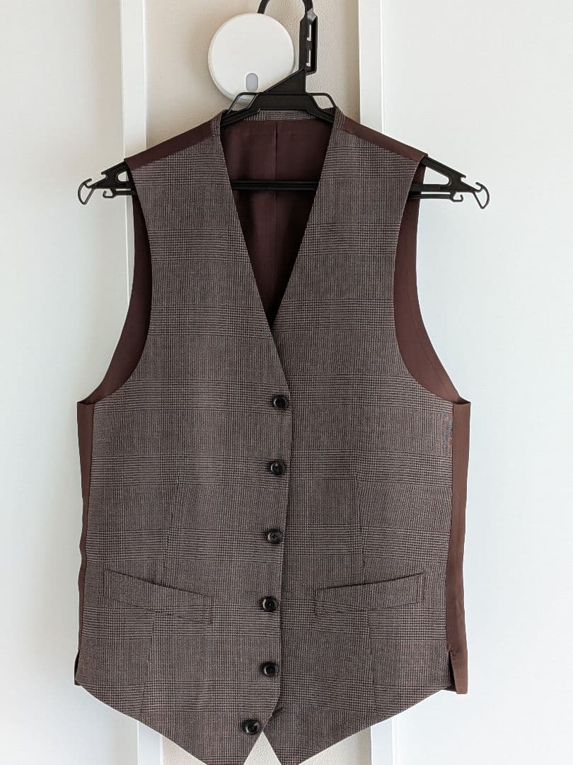 【美品】KASHIYAMA オーダースーツ 3ピース グレンチェック