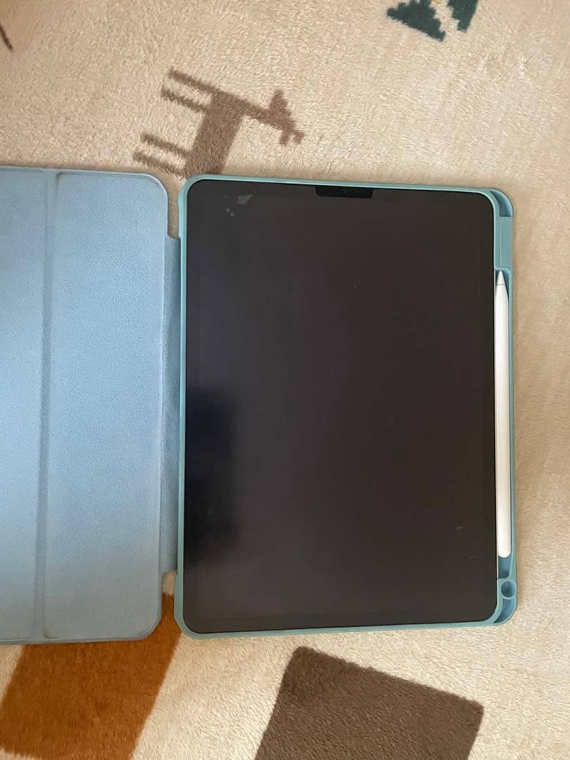 つりぃーiPad本体 青 ケース付き Apple Pencil