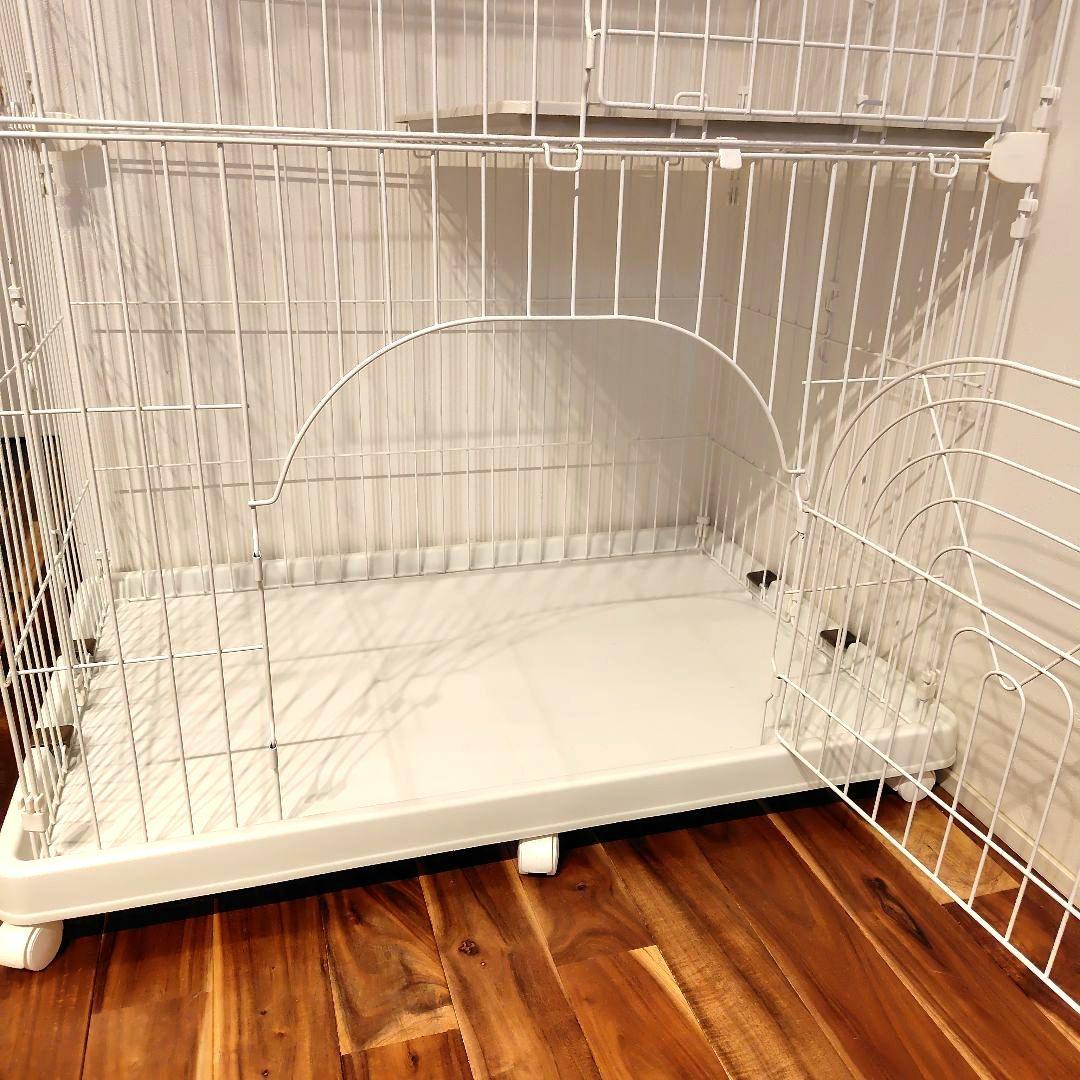 【USED】ホワイト 3段猫ケージ