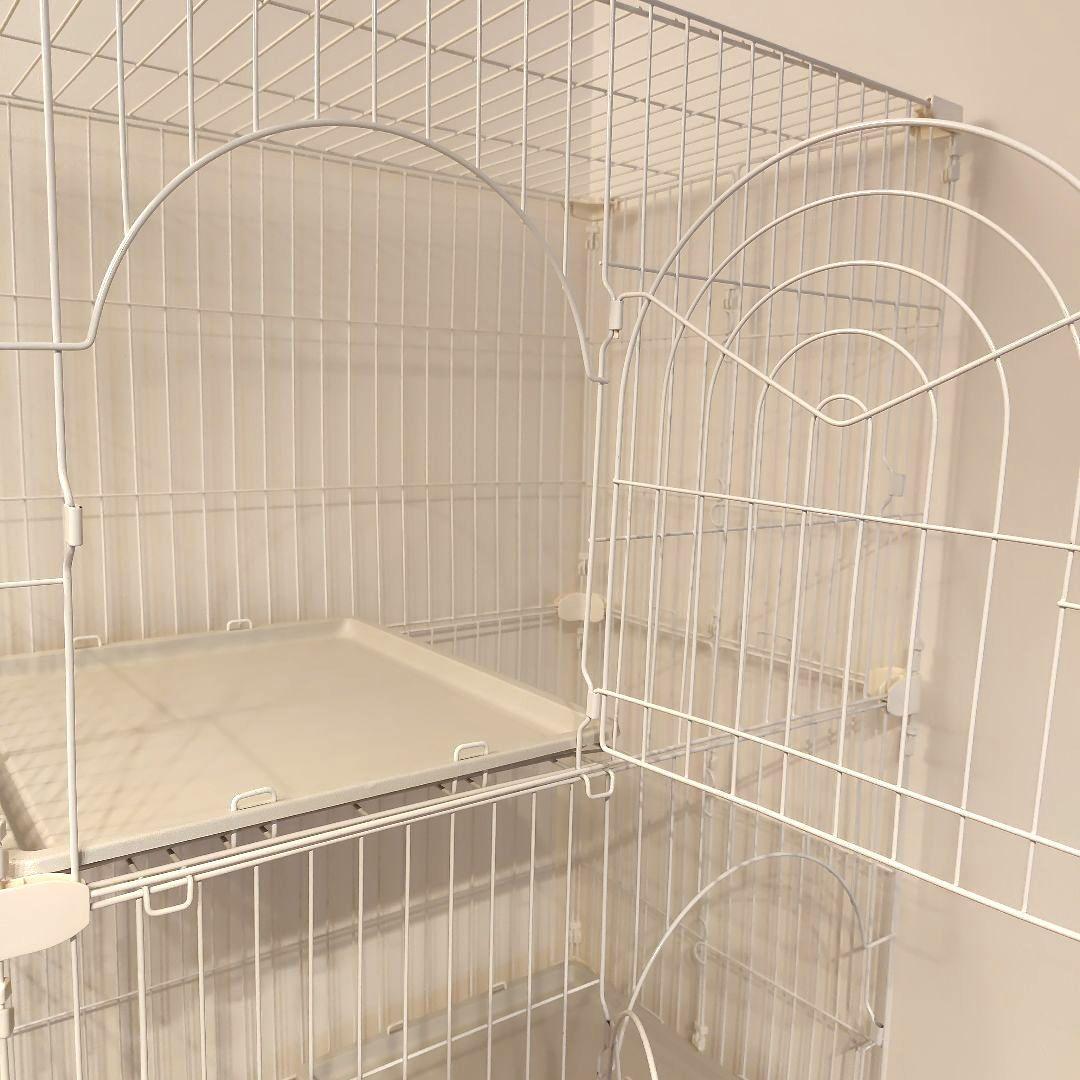 【USED】ホワイト 3段猫ケージ
