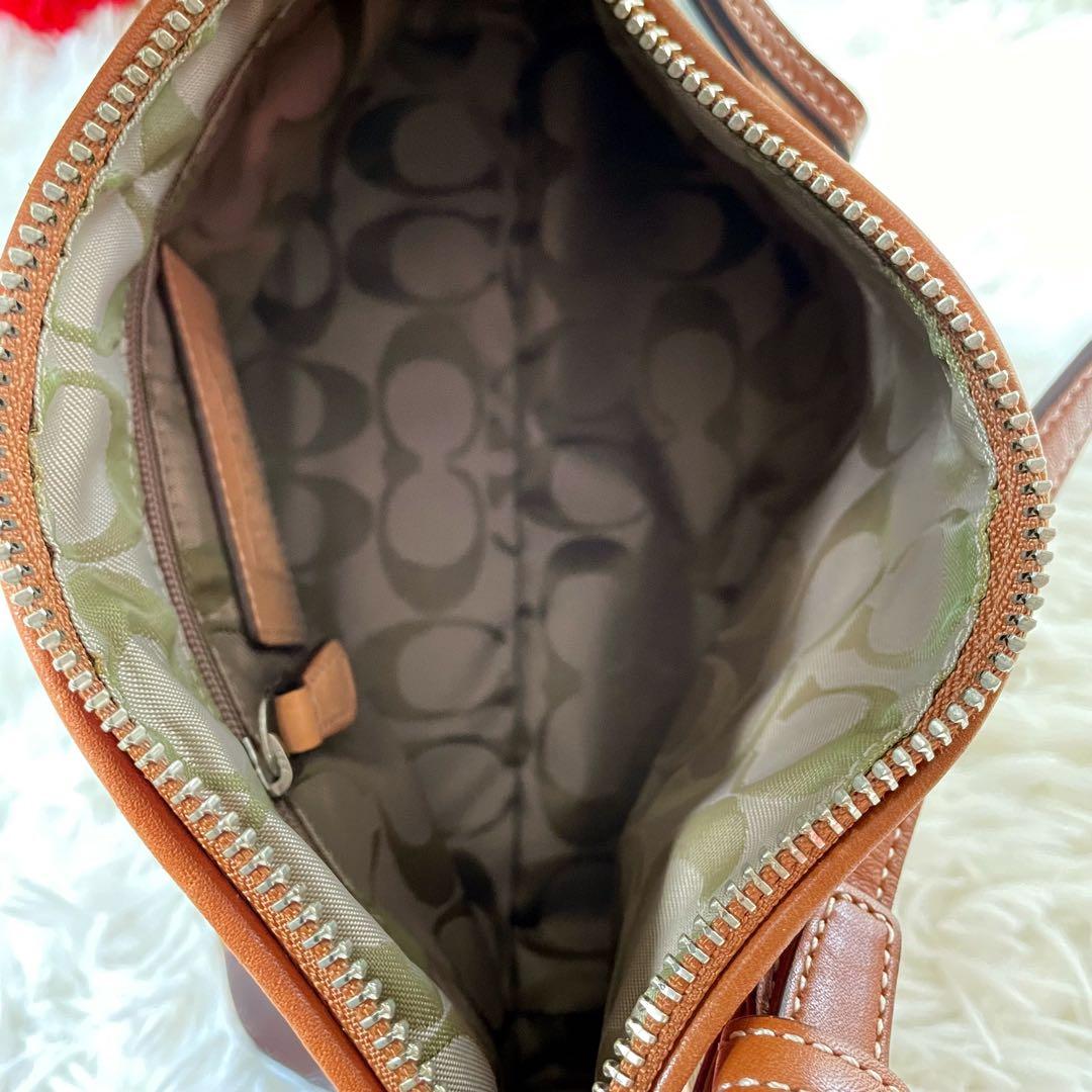 COACHコーチ パッチワークアクセサリーポーチショルダーバッグ7048