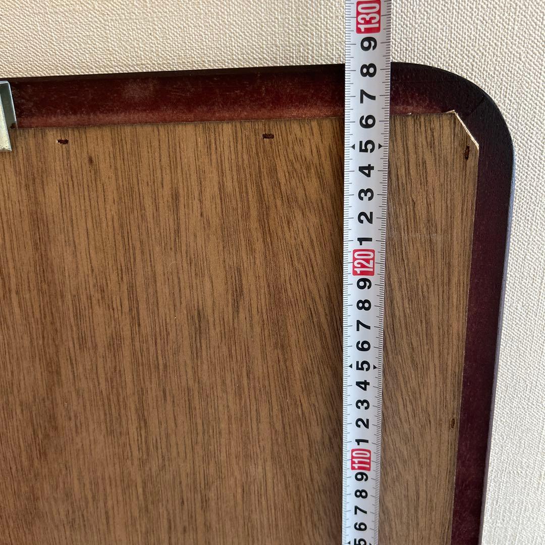 昭和レトロ！ヴィンテージ！　姿見鏡　木製フレーム　日本製　壁掛け金具付き　古道具