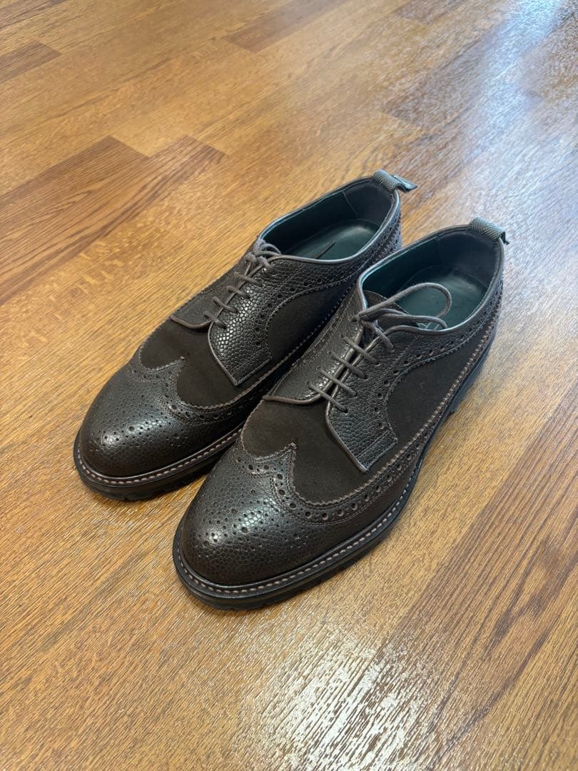 WH ダブルエイチ ダークブラウン ウィングチップ ドレスシューズ