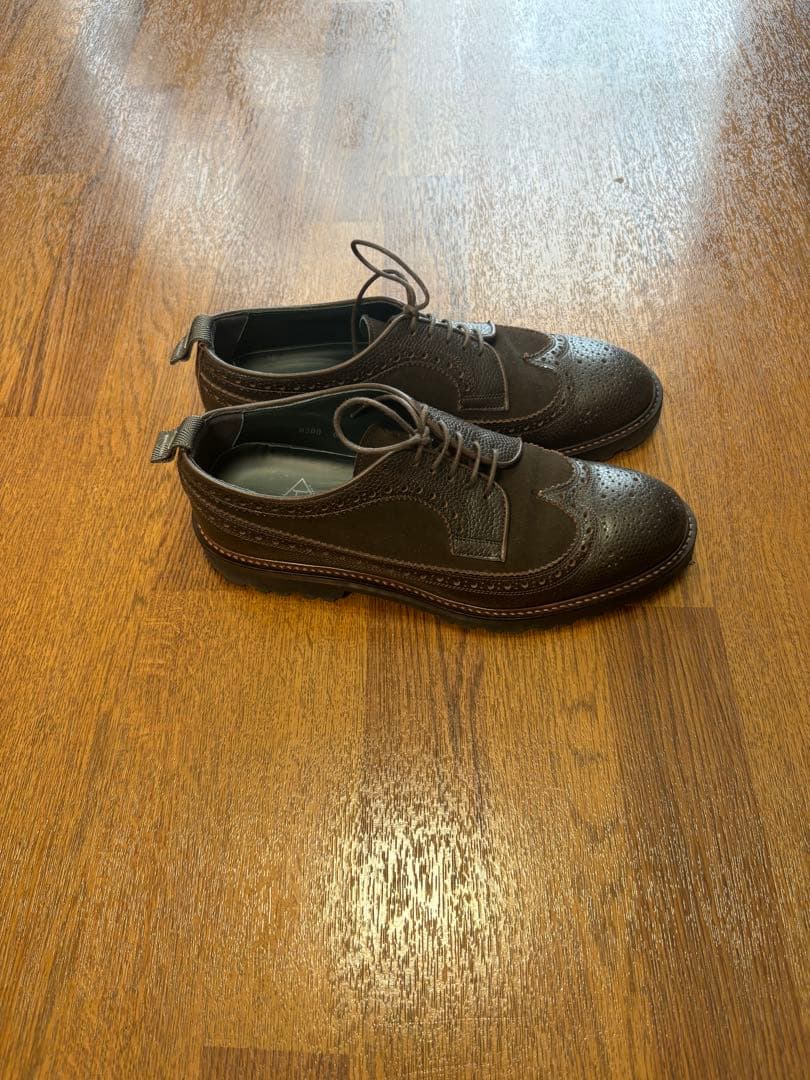 WH ダブルエイチ ダークブラウン ウィングチップ ドレスシューズ