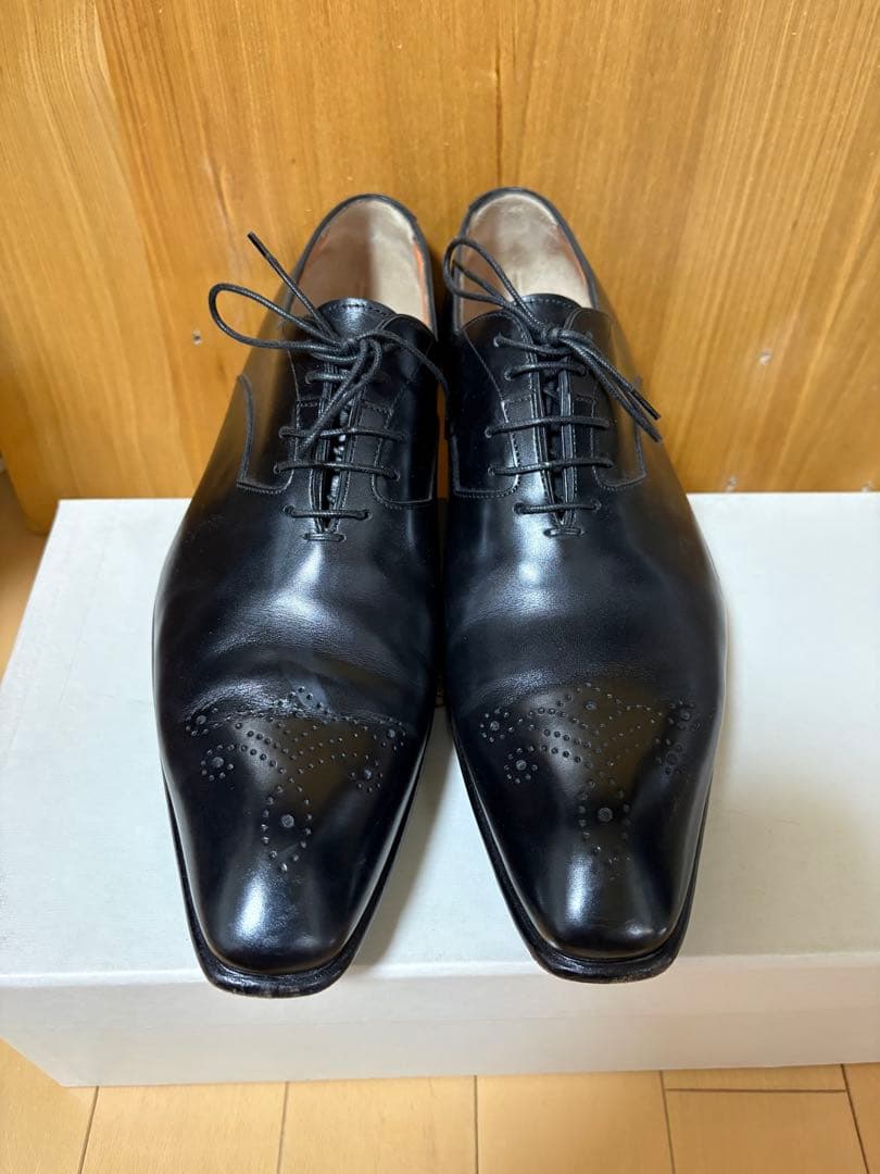 Santoni ウィングチップ レザーシューズ 7.5
