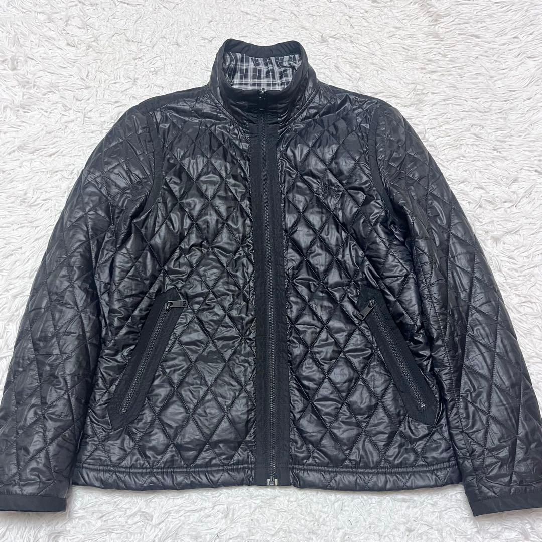 バーバリーブラックレーベル モッズコート タヌキファー キルティングライナー付き