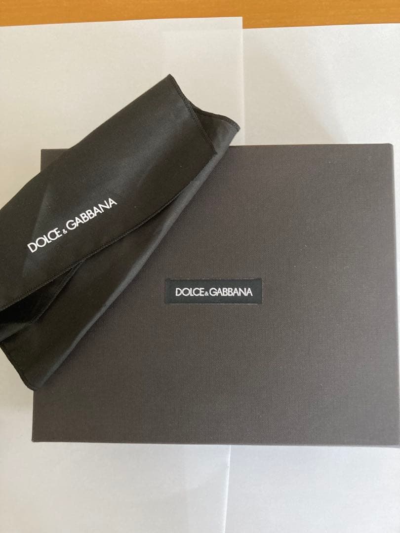 DOLCE & GABBANA ブラックレザー ウォレットチェーン