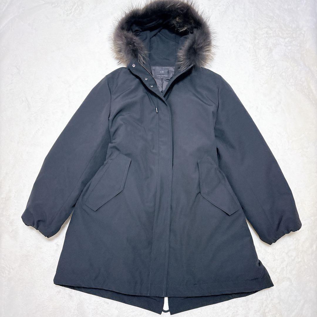 極美品✨23区　モッズダウンコート　フード　ファー　44 防寒　綿　フェザー