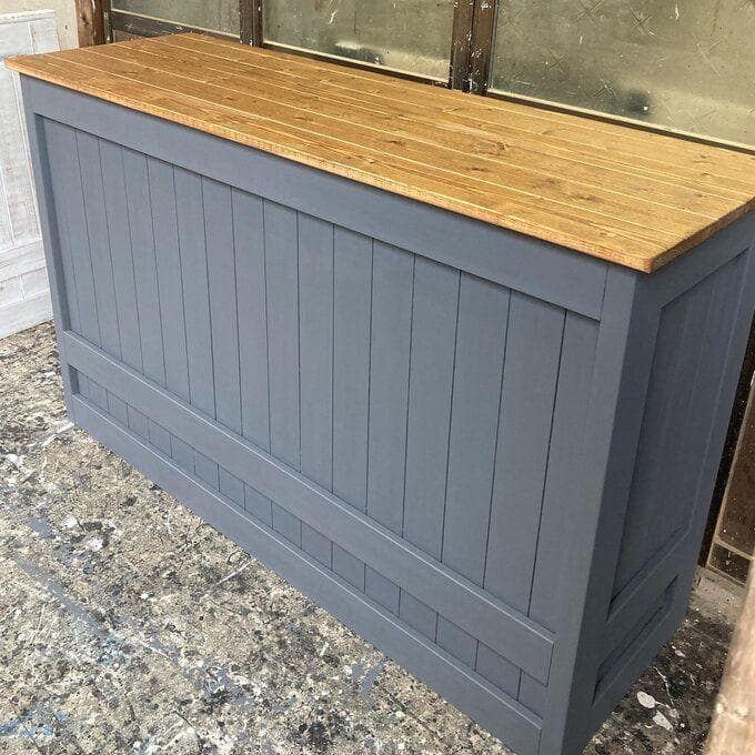 ベック★カウンターテーブル1200　グレー＆ミディアム