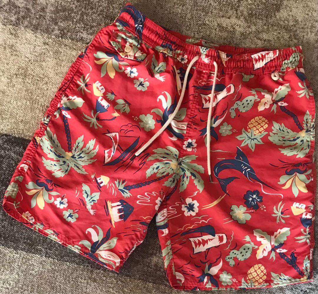 夏の主役服 即完売 ラルフローレン カジキ トロピカル柄 スイムショーツ M