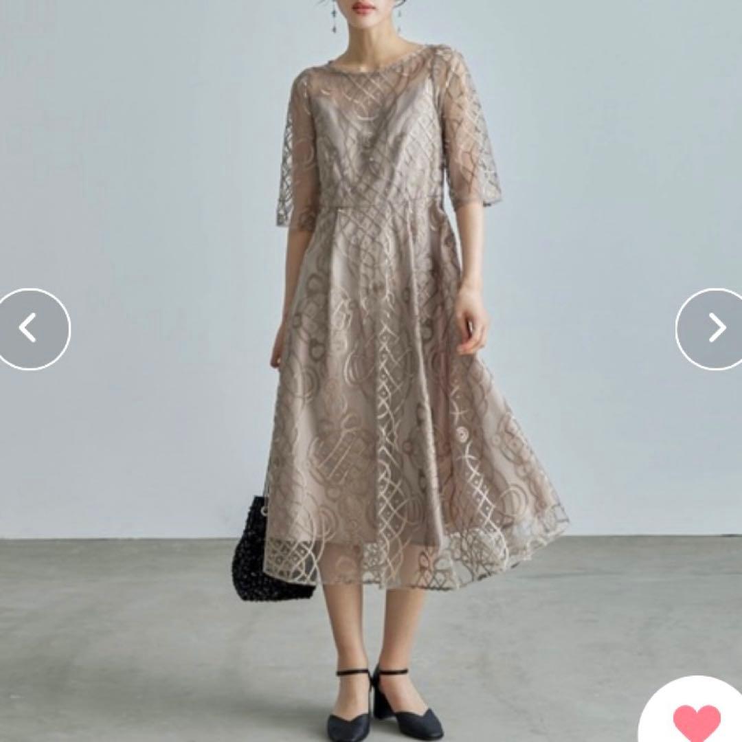 新品✨ドリードール シャイニーエンブロイダリードレス オケージョン ワンピースM