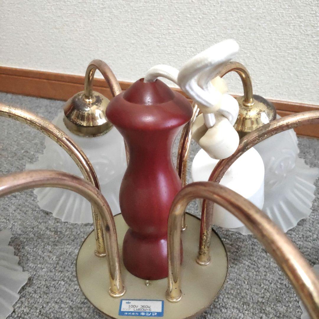 【Wab 】kishima 6灯 シャンデリア 取り付け簡単シーリングライ