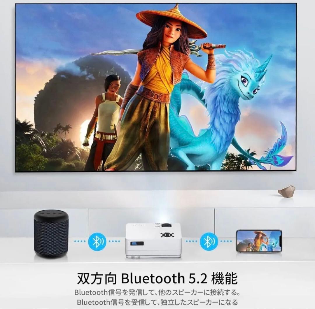 2025進級版【1080Pプロジェクター 20000LM】高輝度4k対応