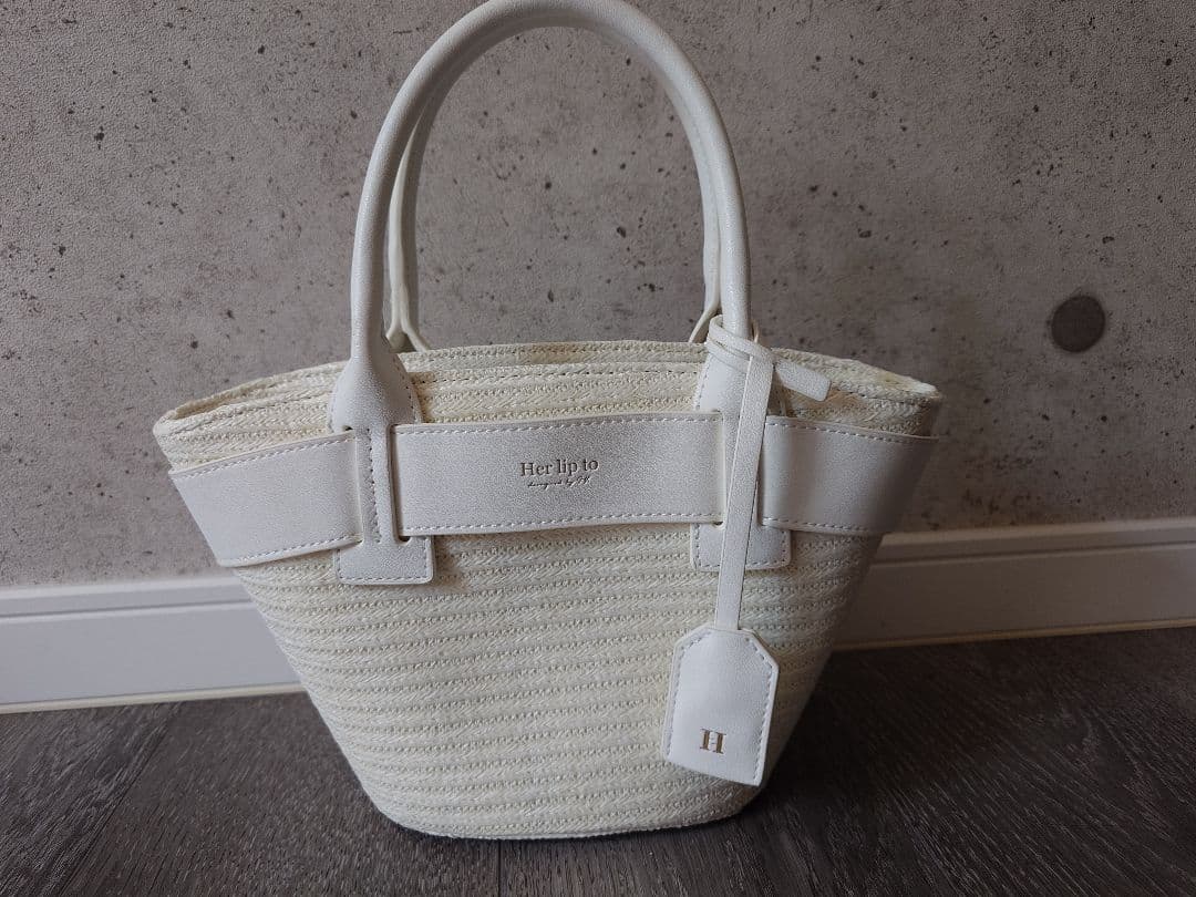 【Her lip to】Palma Mini Tote Bag ホワイト