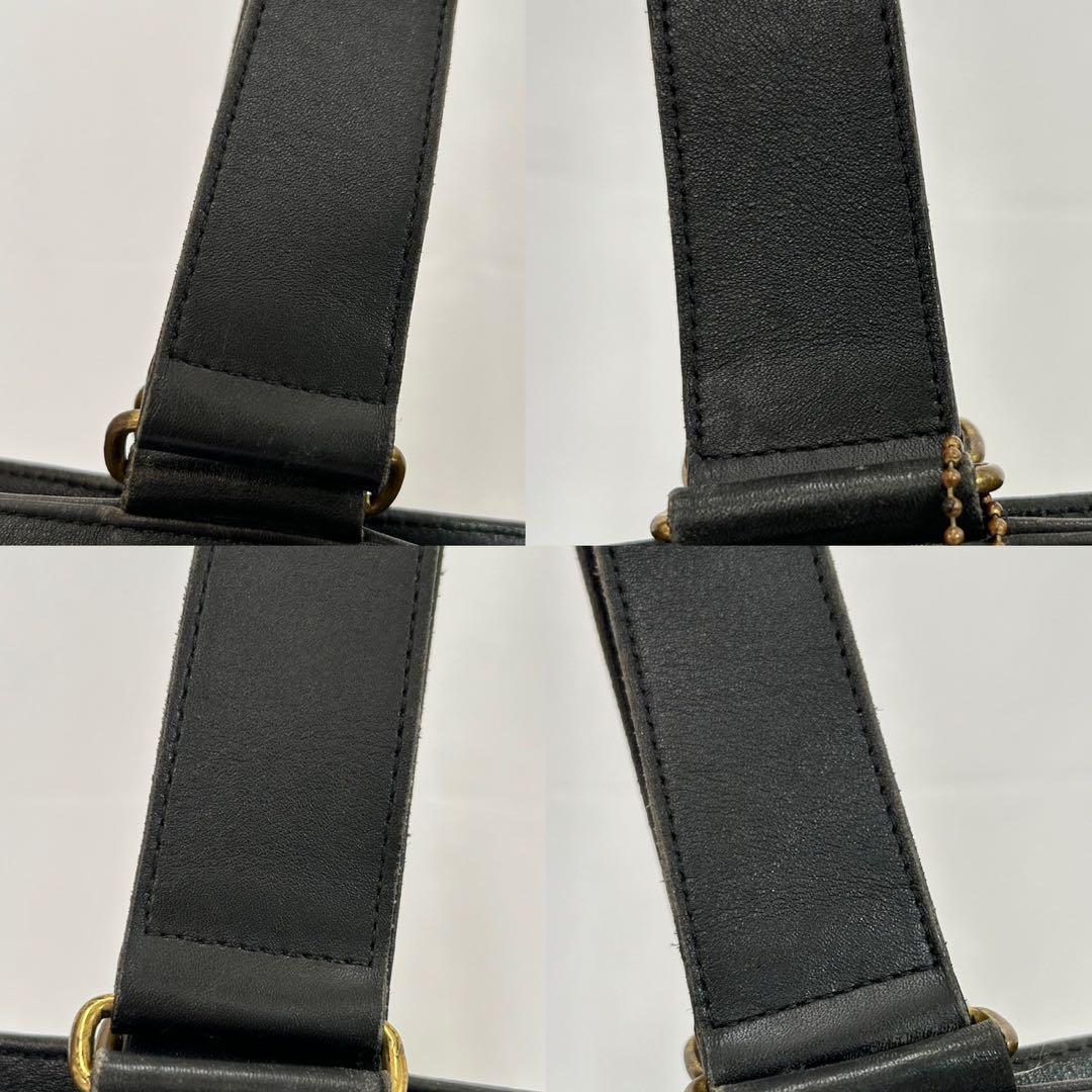 【美品】オールドコーチ 4129 トートバッグ レザー A4可 黒 肩掛け