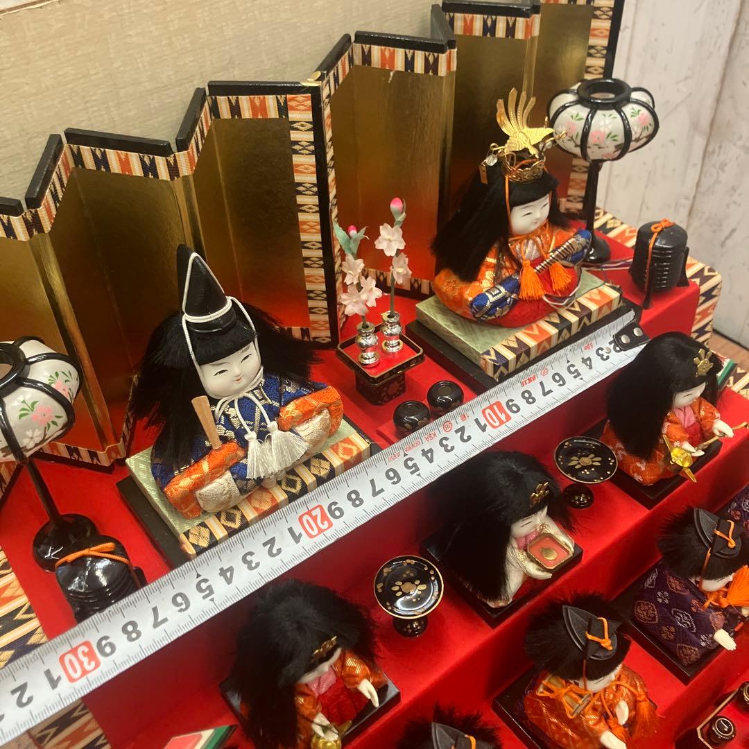 昭和レトロ 民芸品 6段 ミニ雛人形セット 固定式 ひな祭り インテリアオブジェ