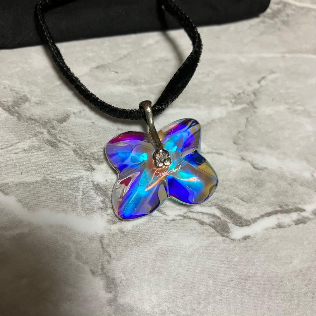 バカラ正規品クリスタル ネックレスオルテンシア フラワーペンダントチョーカー