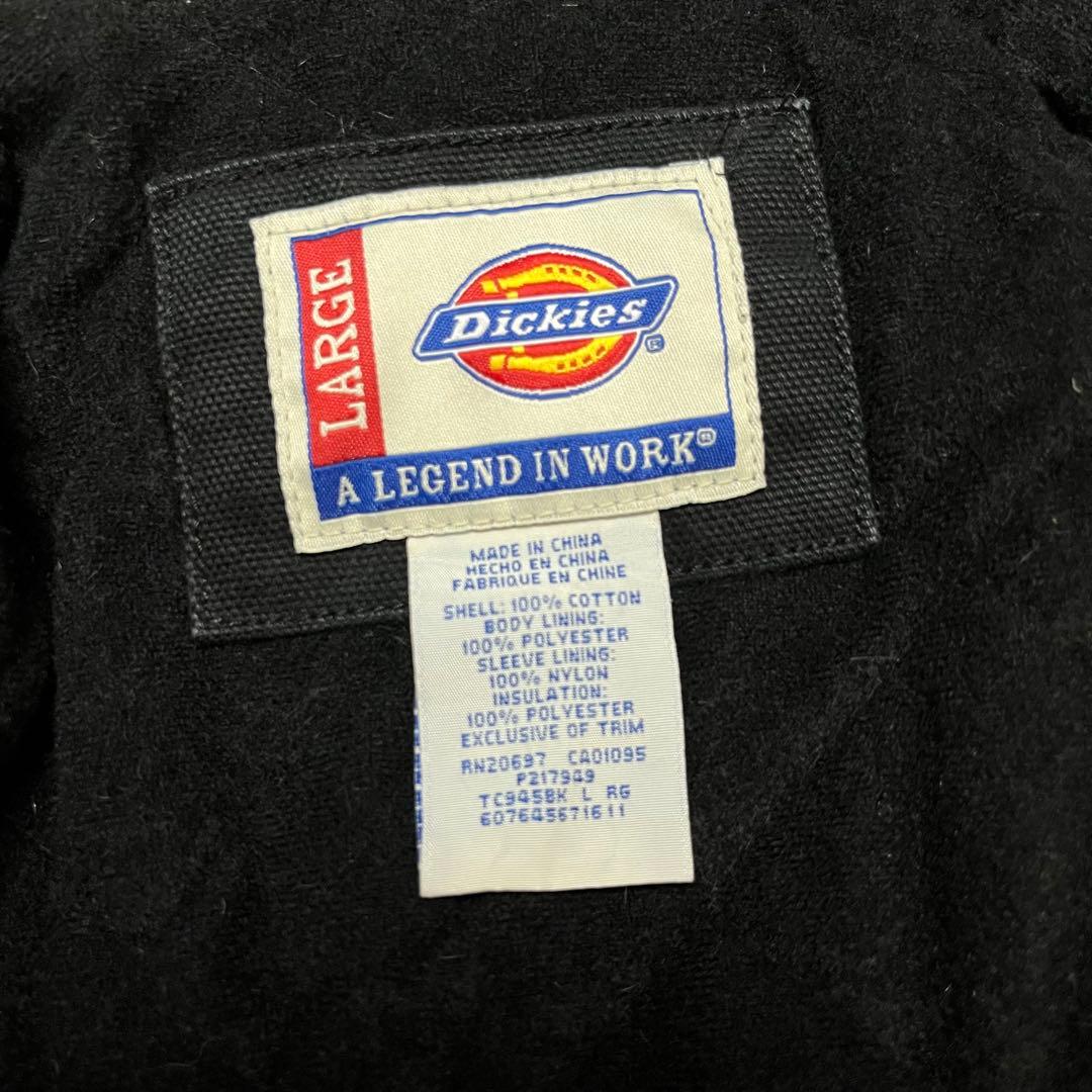 90s Dickies ダックジャケット 中綿 ワークジャケット ブラック L