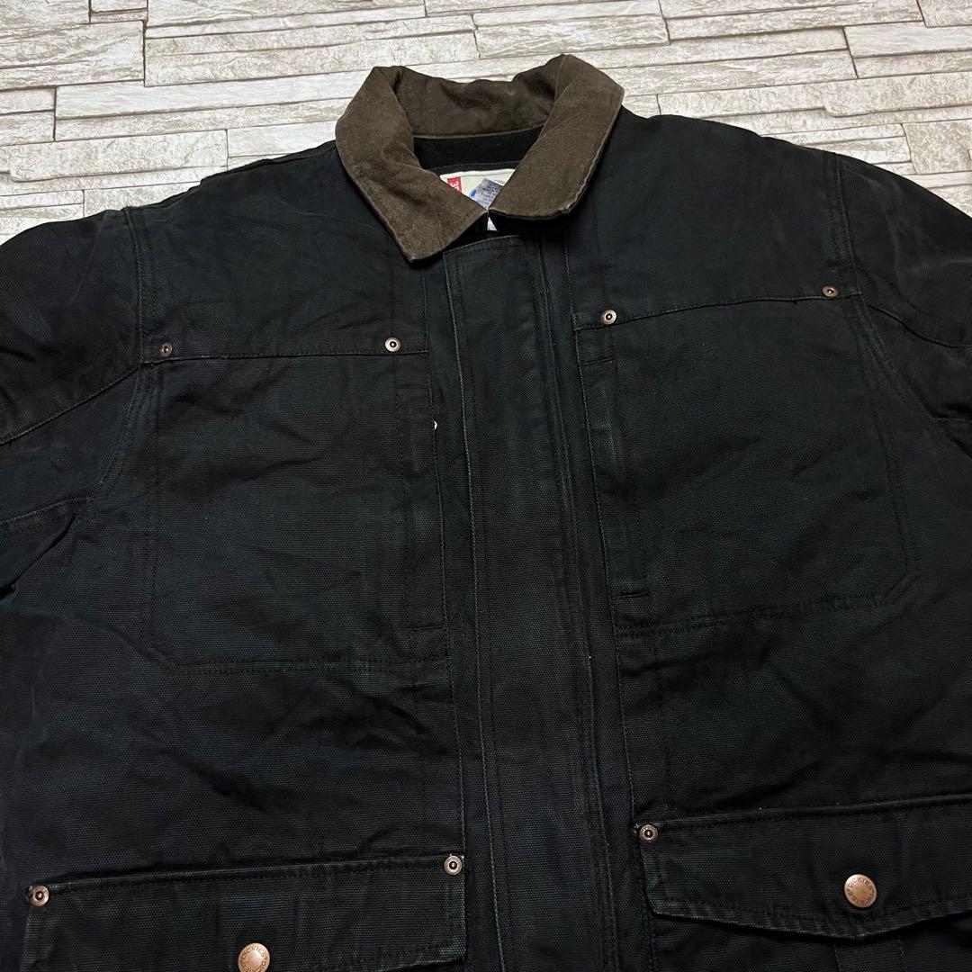 90s Dickies ダックジャケット 中綿 ワークジャケット ブラック L