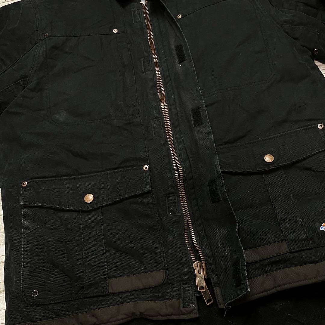 90s Dickies ダックジャケット 中綿 ワークジャケット ブラック L