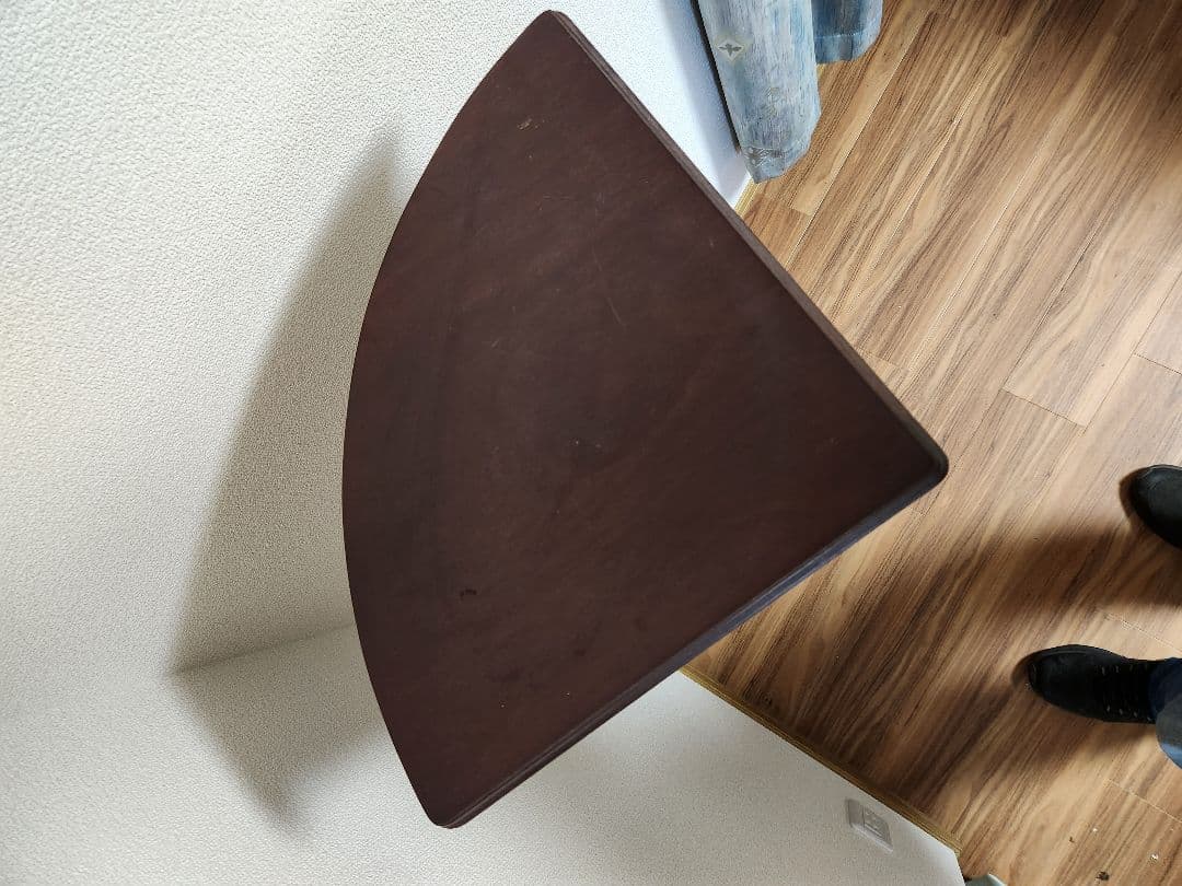 綾野製作所製アヤノクラフト木製三角コーナーキャビネット ダークブラウン