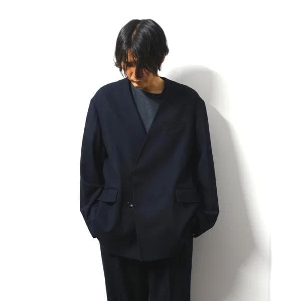 ジャケット・アウター stein OVERSIZED NO COLLAR TAILOREDJACKET