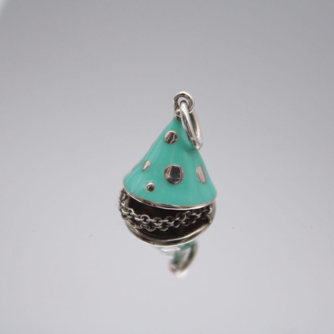 希少 ティファニー チャーム トップ パーティハット シルバー 925 エナメル