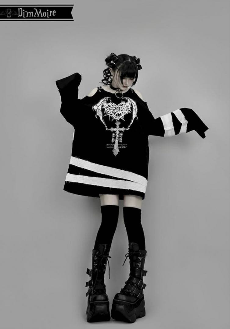 DimMoire【ディムモアール】救済の十字ガーゼトップス/Black