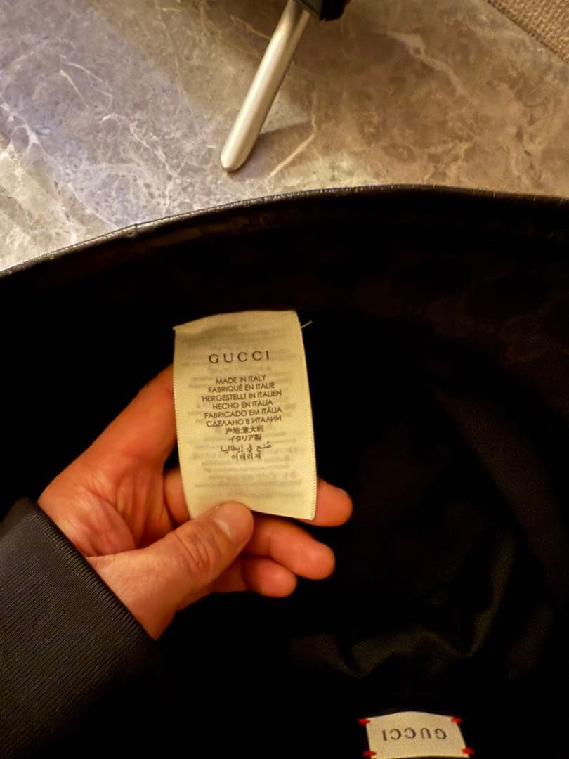 GUCCI ブラック バケットハット Lサイズ