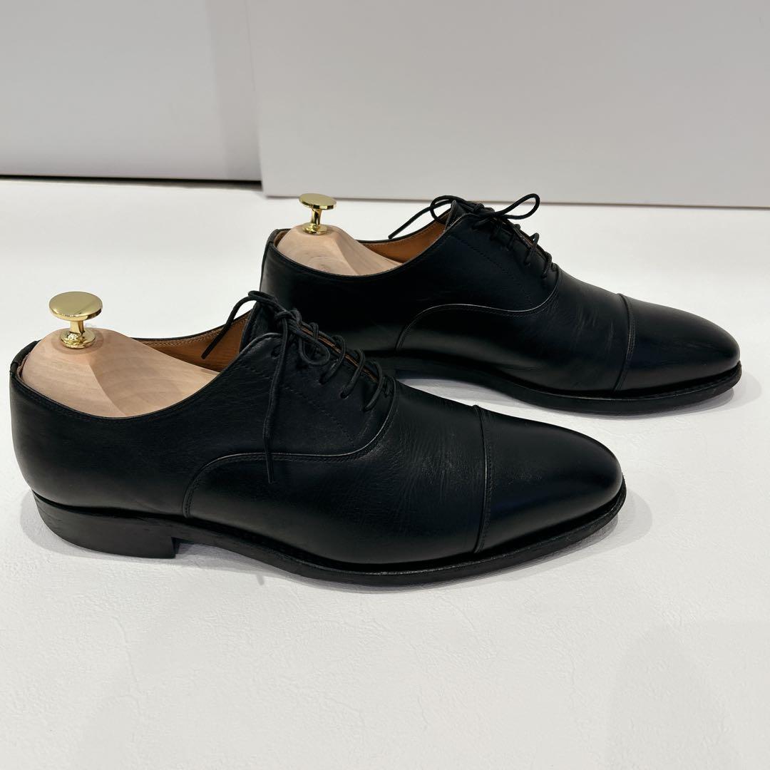 美品✨スコッチグレイン ビジネスシューズ　内羽根　ストレート　黒　25