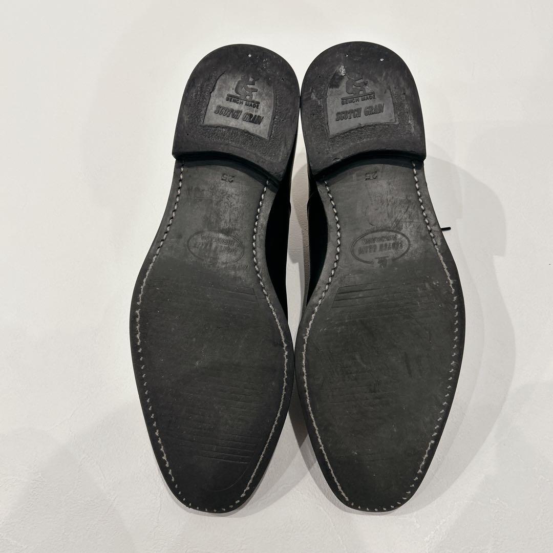 美品✨スコッチグレイン ビジネスシューズ　内羽根　ストレート　黒　25