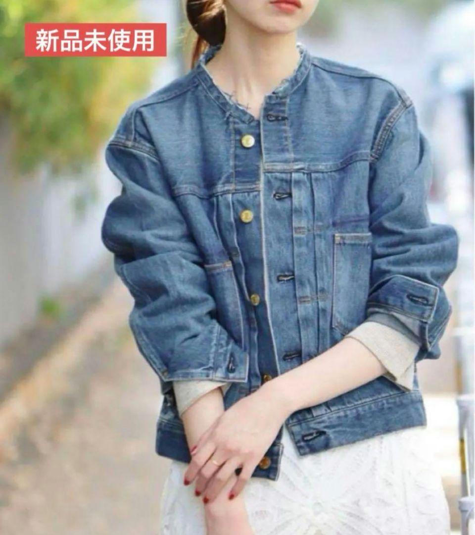 IENA リメイクタックデニムブルゾン