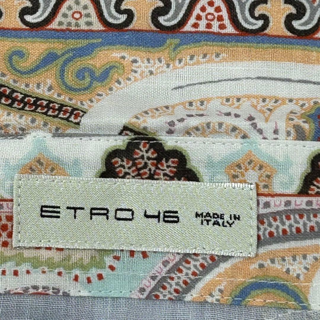 J494 新品未使用 M 46 エトロ ペイズリー柄 長袖 シャツ メンズ