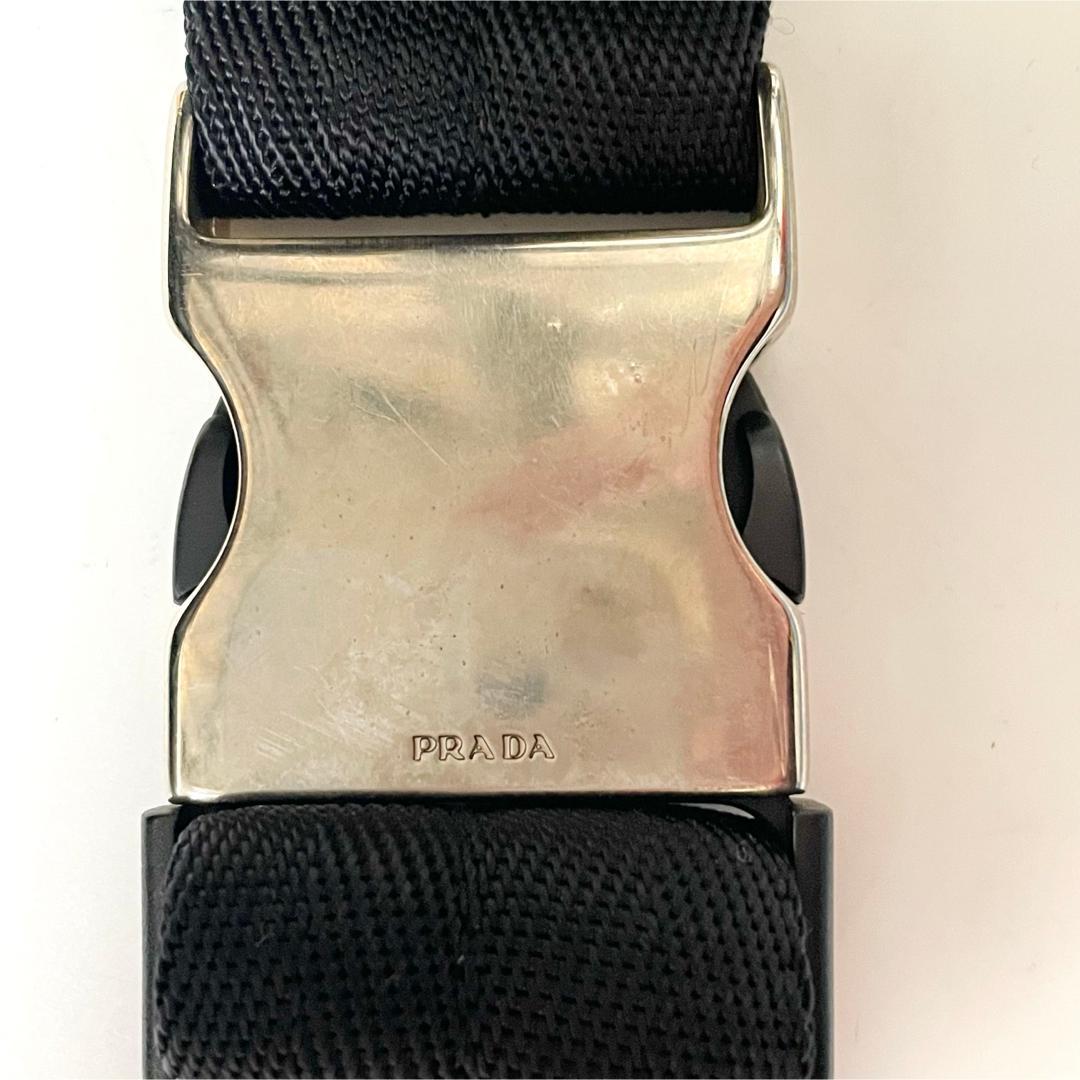 てらプラダ　三角ロゴ　ナイロン　ボディバッグ　ブラック