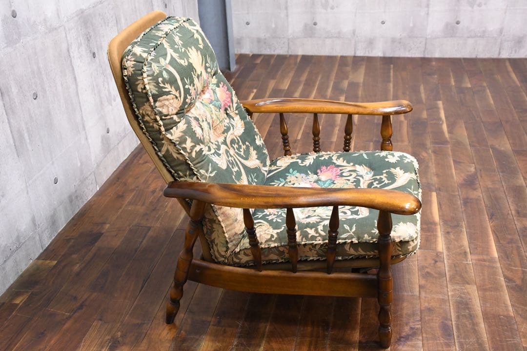 ECK60 オールドカリモク コロニアル リクライニングチェア パーソナルチェア