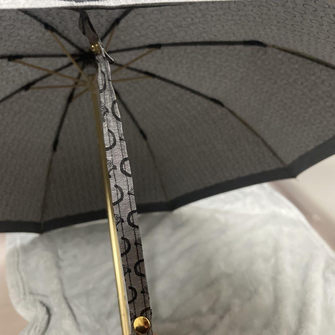 CELINE セリーヌ 折りたたみ傘 グレー UVカット 晴雨兼用