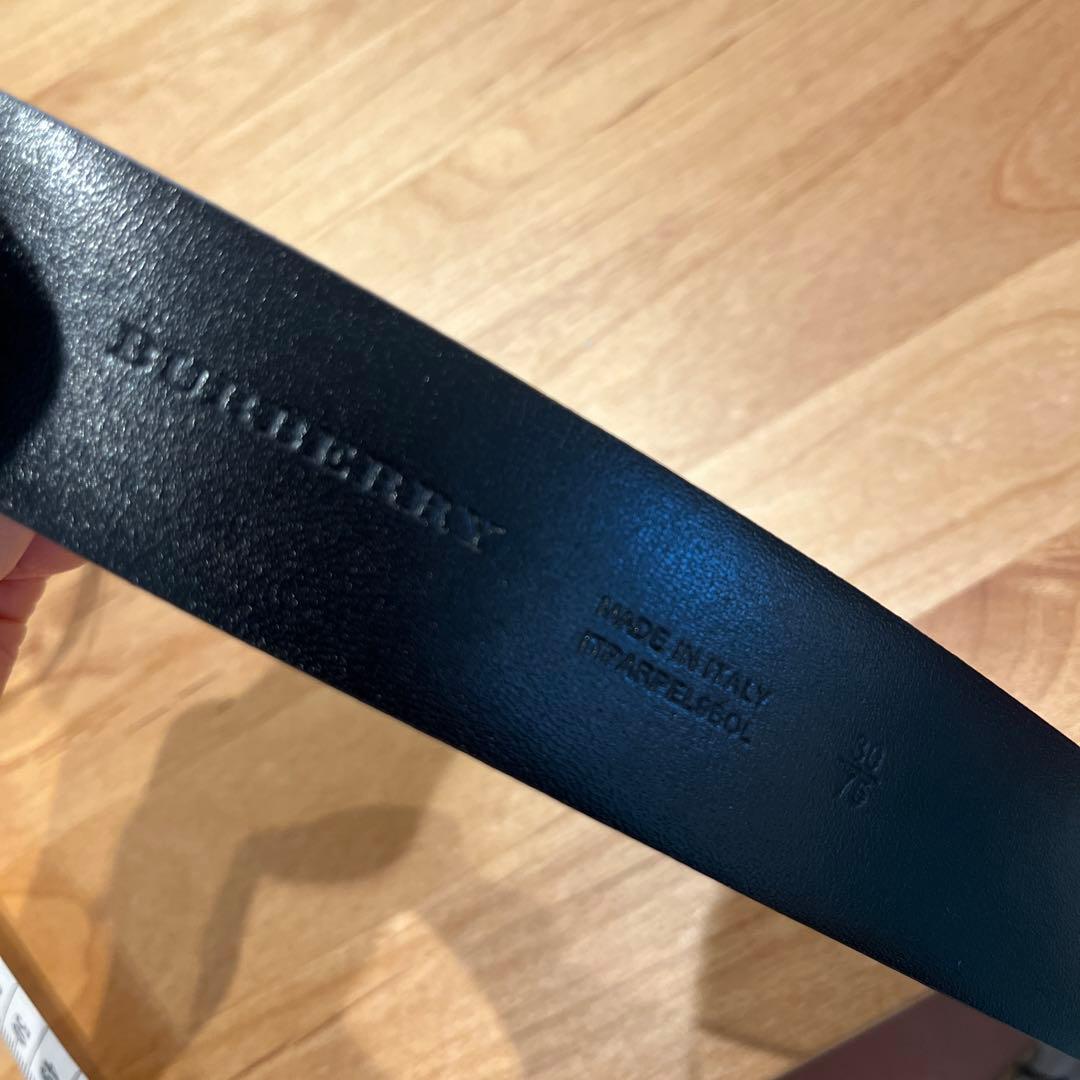 Burberry ブラック チェック柄 ベルト