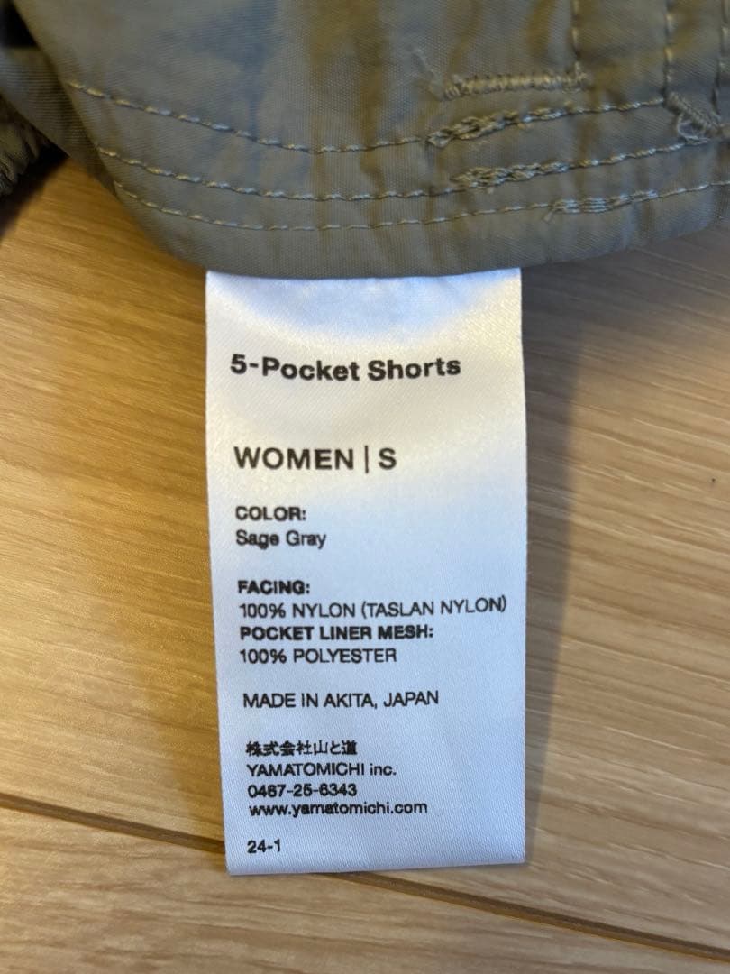 【美品】山と道 Women 5Pocket Shorts Sサイズ
