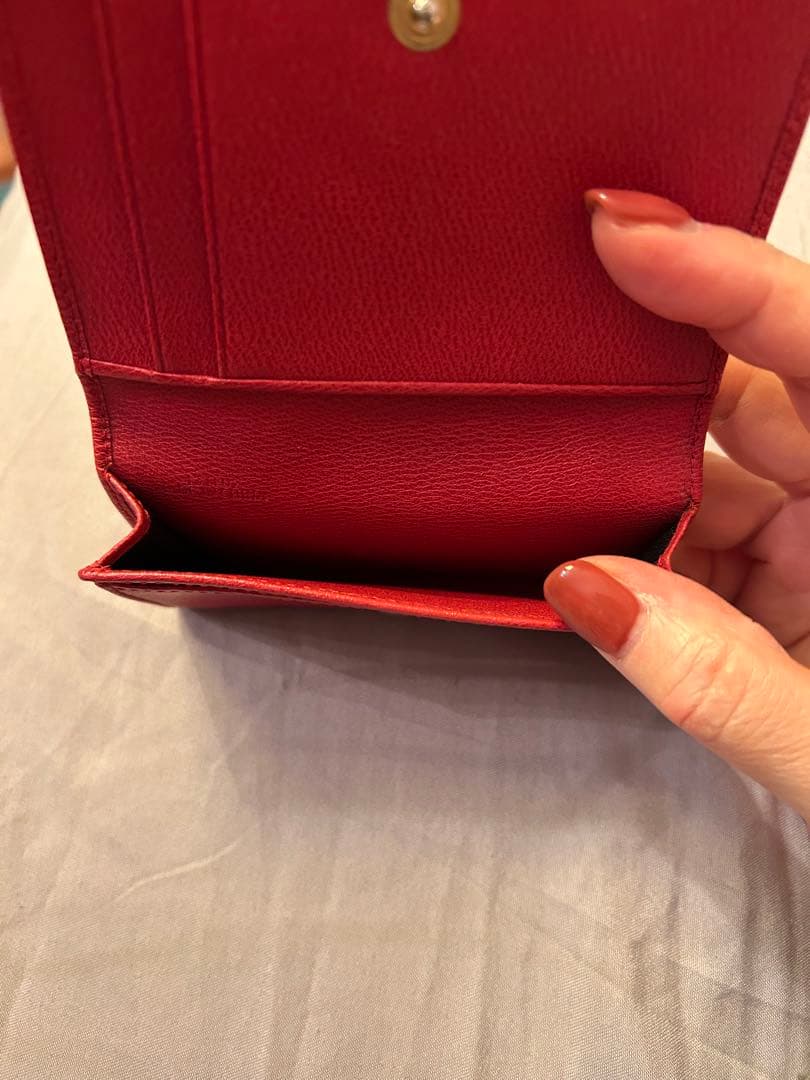 LOEWE ロエベ　レザー 赤 名刺入れ　カードケース